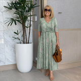 Celia | Rochie Midi Elegantă cu Decolteu în V