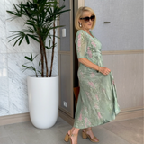 Celia | Rochie Midi Elegantă cu Decolteu în V