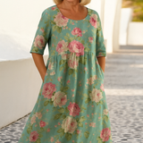 Eliza | Rochie Midi Lejeră — Eleganță fără efort, confort în fiecare zi
