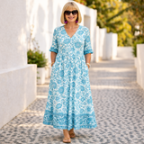 Ela | Rochie Elegantă cu Imprimeu Floral