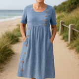 Bianca | Midi Striped Dress — Comfort and Elegance for Every Day