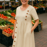 Bianca | Midi Striped Dress — Comfort and Elegance for Every Day