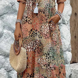 Veronica |  Rochie Midi Vibrantă