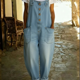 Laura - Salopetă din Denim, Stil Vintage